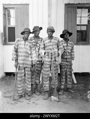 A Southern Chain Gang - c1903 Stock Photo