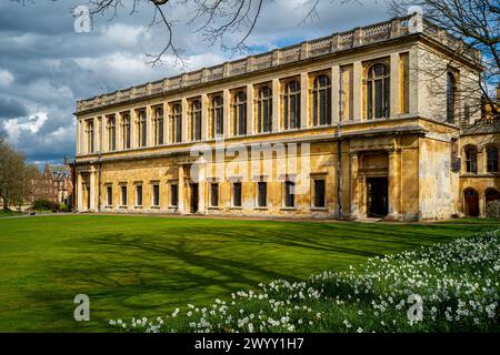 Wren Library Trinity College University of Cambridge. The Wren Library of Cambridge University was designed by Christopher Wren and completed in 1695. Stock Photo