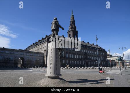 Copenhagen, Denmark /08 April 2024/Christiansborg palace or castle and ...