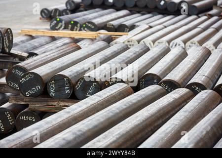 Steel bars, Iron Industry, Gipuzkoa, Basque Country, Spain. Stock Photo