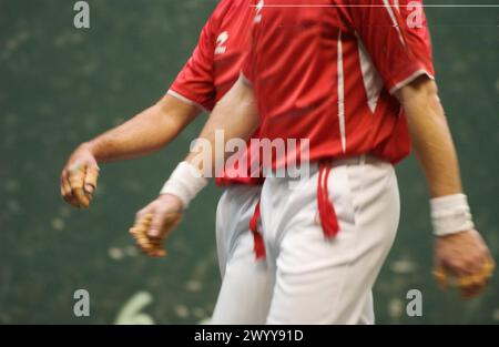 Pelota Basque, Fronton de Legazpi, Gipuzkoa, Euskadi, Spain. Stock Photo