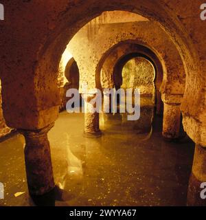 Moorish ´Aljibe´ (water cistern) in the cellar of the ´Palacio de las Veletas´. Cáceres. Spain. Stock Photo