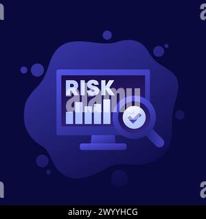 risk assessment icon, vector design Stock Vector