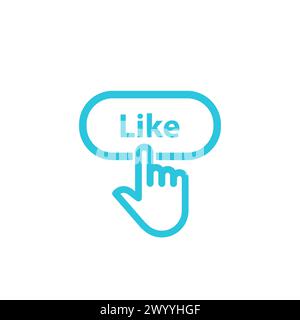 Simple like button. Isolated on white background. From blue icon set. Stock Vector