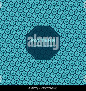 Sea green seamless repeated pattern design Stock Vector
