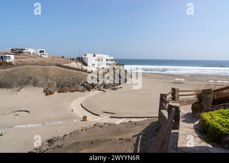 Punta Corrientes Beach in southern Lima, Peru Stock Photo