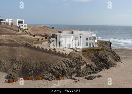 Punta Corrientes Beach in southern Lima, Peru Stock Photo