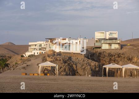 Punta Corrientes Beach in southern Lima, Peru Stock Photo