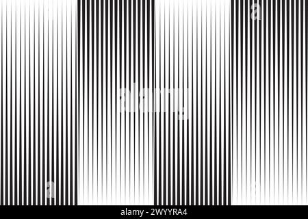 Background with black straight lines with fading or gradient effect. Vertical stripes pattern. Minimalistic striped print. Vector graphic illustration Stock Vector