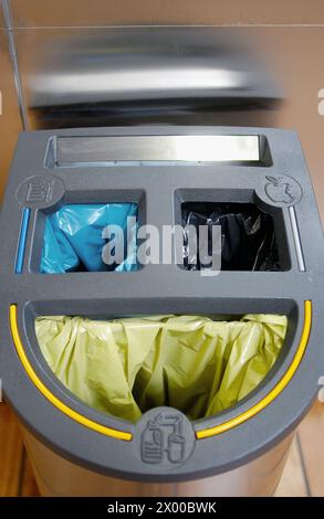 Bin-container for classified waste. Bilbao Exhibition Center (BEC). Barakaldo. Bizkaia. Euskadi. Spain. Stock Photo