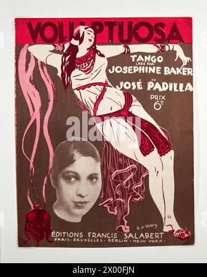 Voluptuosa. Tango. Josephine Baker, 1928, Roger de Valerio, Francis Salabert (1884-1946), Museum. Stock Photo