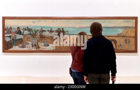 On the Terrace, 1886, Adolfo Guiard (1860-1916), Museum Stock Photo - Alamy