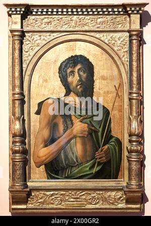 Alvise Vivarini (Venecia, 1442/1443 - 1503/1505), Saint John the Baptist, Hacia 1475. Stock Photo