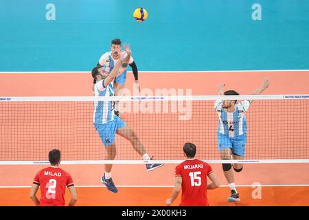 Luciano De Cecco, Joaquin Gallego, Facundo Conte (Argentina). Volleyball World Championship 2022. Stock Photo