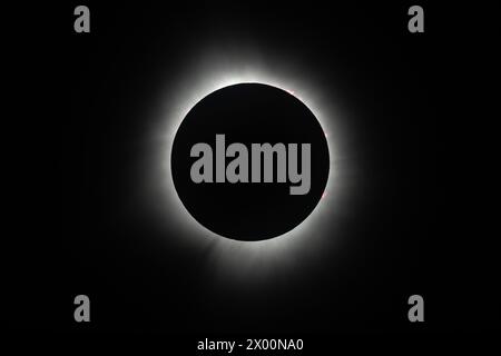 Granby, Canada. 8th Apr, 2024. The 2024 solar eclipse during totality. Credit: Ben Nichols/Alamy Live News Stock Photo