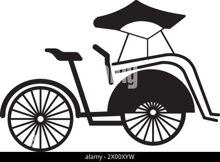 rickshaw icon vector illustration symbol design Stock Vector