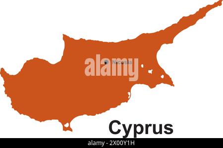 Cyprus map icon vector illustration simple design Stock Vector