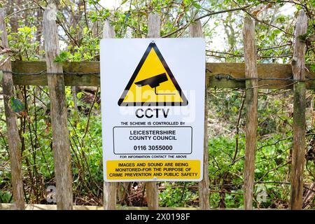 sign warning cctv in operation Stock Photo