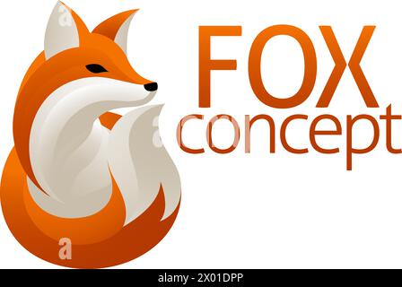 Fox Animal Design Icon Mascot Illustration Concept Stock Vector
