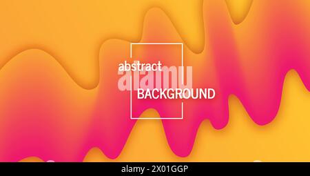 Trendy geometric background with abstract wave liquid shape. Beautiful futuristic dynamic pattern design. Vector illustration Stock Vector