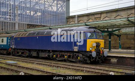 'International Rescue'  Linlithgow - Derby operated by GB Railfreight, passenger drop off at Carlisle Station Stock Photo