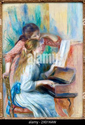 Kit Canevas Steiner – Jeunes Filles Au Piano D’après Renoir – Broderie Point De Croix – Années 70