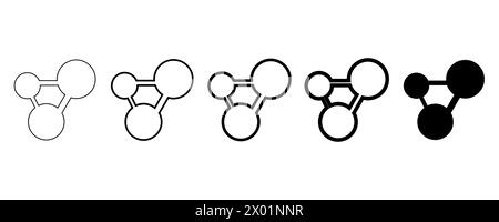 chemical structure icon in different style vector illustration. Stock Vector