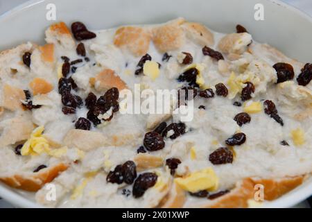 Bread and Butter Pudding before Cooking Stock Photo - Alamy