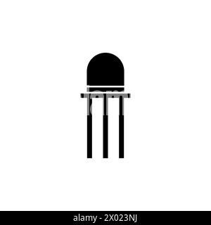 Electronic Chip flat vector icon. Simple solid symbol isolated on white background Stock Vector