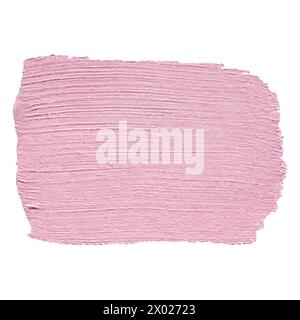 Acrylic pink texture brush stroke hand drawing, isolated on white background. Vector illustration Stock Vector