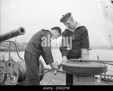 ON BOARD HNMS SLEIPNER, A NORWEGIAN DESTROYER WORKING WITH THE BRITISH ...