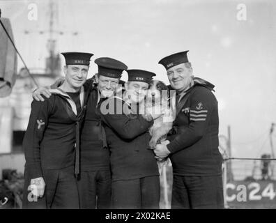 VETERANS OF THE WATCHMAN. 13 DECEMBER 1944, ON BOARD HMS WATCHMAN ...