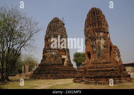 Wat Maha That, Buddhist temple in Ayutthaya, UNESCO World Heritage Site, Thailand, Southeast Asia, Asia Stock Photo