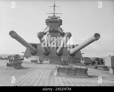 ON BOARD THE BATTLESHIP HMS KING GEORGE V. MARCH 1941. - The main ...