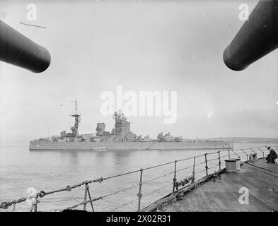ON BOARD HMS RODNEY. 1940, AT SEA, ON BOARD THE BATTLESHIP HMS RODNEY. - HMS NELSON, British Battleship  Royal Navy, NELSON (HMS) Stock Photo
