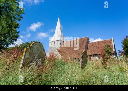 St. Michael and All Angels Church, featuring famous paintings by Bloomsbury artists Duncan Grant and Vanessa and Quentin Bell, Berwick, East Sussex Stock Photo