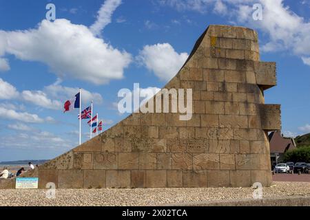 Omaha Beach, Saint-Laurent-sur-Mer, Calvados, Normandy, France, Europe Stock Photo