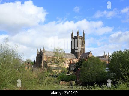 Worcester cathedral, Worcestershire, England, UK. Stock Photo
