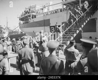 ARRIVAL OF BRITISH PRISONERS OF WAR EXCHANGED WITH ITALIANS, VIA SMYRNA ...