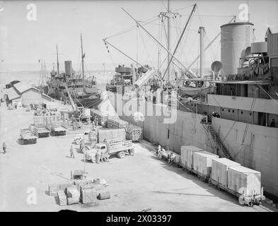 SUPPLIES TO CYPRUS. 6 APRIL 1943, FAMAGUSTA, CTPRUS. - Unloading Army ...