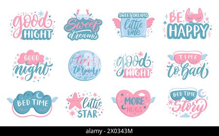 Sketch bed pillows with textile patterns, doodle sleeping accessories Stock Vector