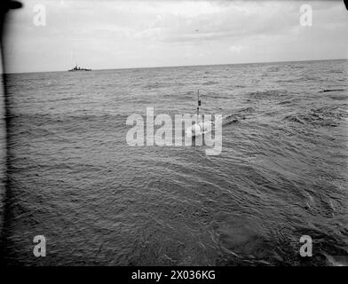 MINESWEEPERS HARD AT WORK TO MAKE SEAS SAFE AGAIN. JULY 1945, ON BOARD ...