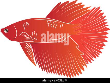 betta fish icon vector illustration symbol design Stock Vector