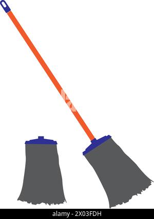 floor mop icon vector illustration simple design Stock Vector