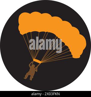 parachuting icon vector illustration symbol design Stock Vector