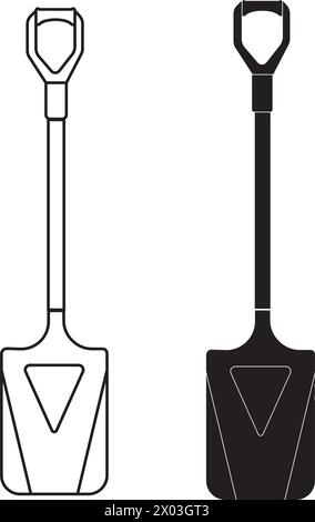 shovel icon vector illustration symbol design Stock Vector