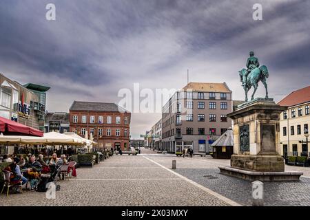 Main market square in Esbjerg, Denmark Stock Photo