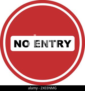 vector signage no entry Stock Vector