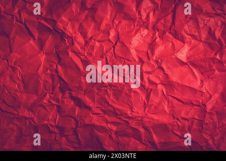 Red Paper Texture background. Crumpled Red paper abstract shape background. Stock Photo