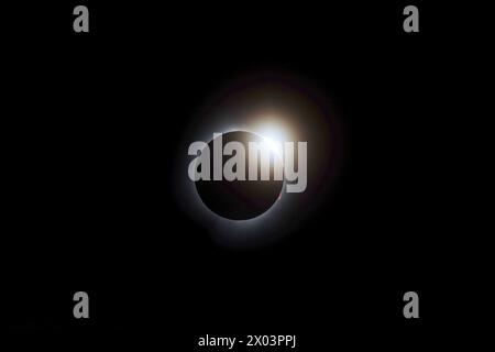 8 April 2024 total solar eclipse, as observed in Montreal Stock Photo